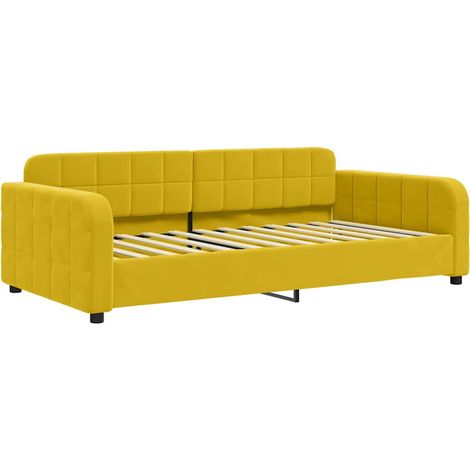 Maison Exclusive - Letto da Giorno Giallo 90x200 cm in Velluto (1/5)