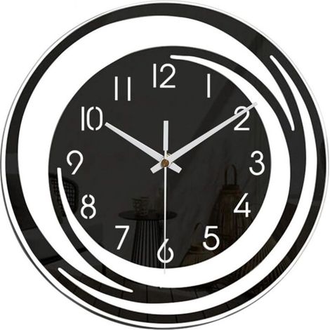 Horloge murale - Horloge analogique - Design ajouré - Support rotatif - Acrylique - Minimaliste - Bonne lisibilité (1/5)