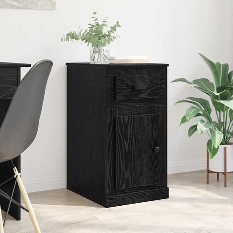 vidaXL  Side Cabinet  Black Oak 40 x 50 x 75 cm Engineered Wood