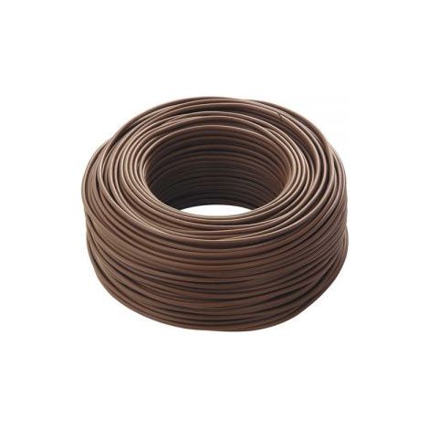 LTC MT100 Cavo Elettrico Unipolare Filo Rame cordina 1,5mm MARRONE CPR FS17 per Impianti elettrici