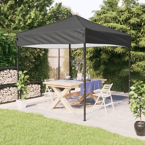 Tente de réception pliable Tonnelle de Jardin - Rapide à Installer Anthracite 2x2 m BV978057 - BonneVie (1/5)