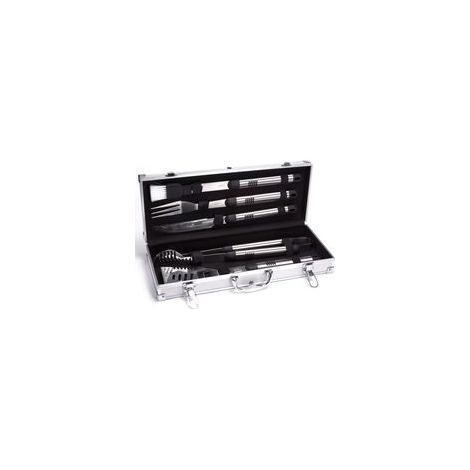 Malette barbecue inox 5 ustensiles – Pince, fourchette, couteau, pelle – Acier inoxydable durable – Dimensions 50,5x19,7x8,6cm (1/5)