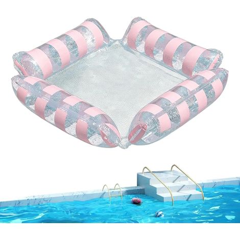 Hamac gonflable aquatique, tapis flottant ultra-résistant – Équipement de plage en PVC, accessoire multifonctionnel pour lac, lit de détente estival en extérieur (1/5)