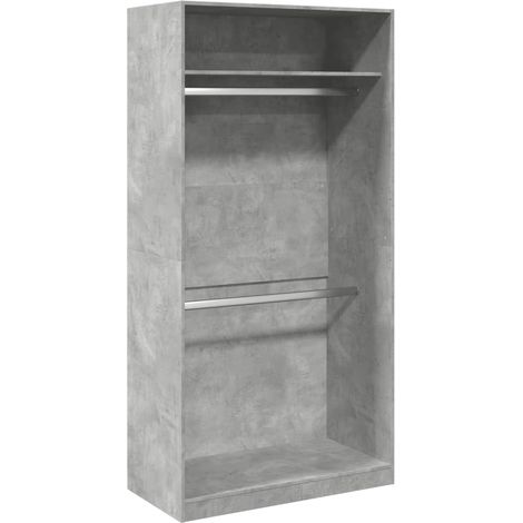 Maison Exclusive - Armadio Grigio Cemento 100x50x200 cm in Legno Multistrato
