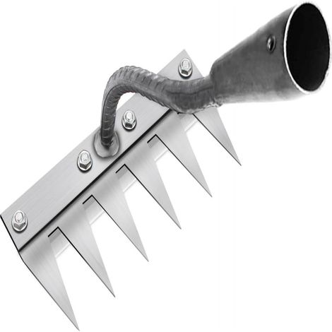 Rateau De Désherbage - Acier Au Manganèse Épaissi - 6 Dents - Pour Désherber Aérer Labourer Semer - Sans Manche - 1 Pièce