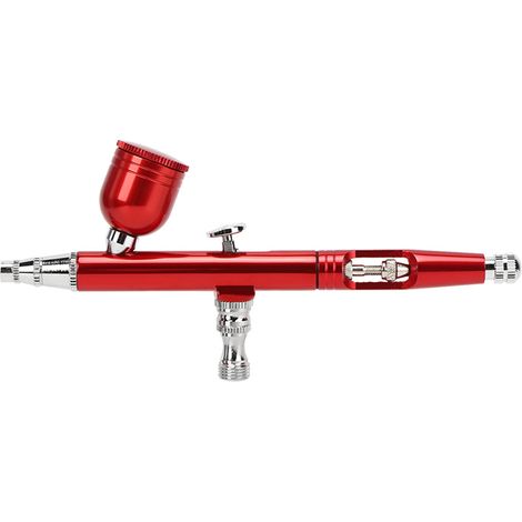 Pistolet à peinture pneumatique AR130K avec buse de 0,3 mm, outil de peinture pour loisirs créatifs (aérographe rouge) (1/5)