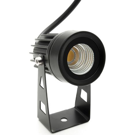 Faretto a led cob nero per esterno 3,5 watt con staffa orientabile da soffitto o parete a luce blu 360 lumen IP65 (1/4)