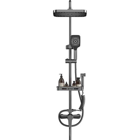 Colonne De Douche Pour Baignoire Avec Mitigeur, Réglable en Hauteur, Ensemble De Douche Avec Mitigeur Pour Baignoire, Système De Douche gris (1/5)