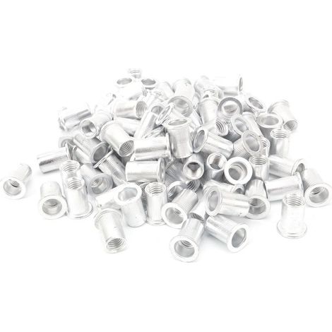 Écrous à riveter à tête plate en aluminium - Lot de 100 pièces (1/5)