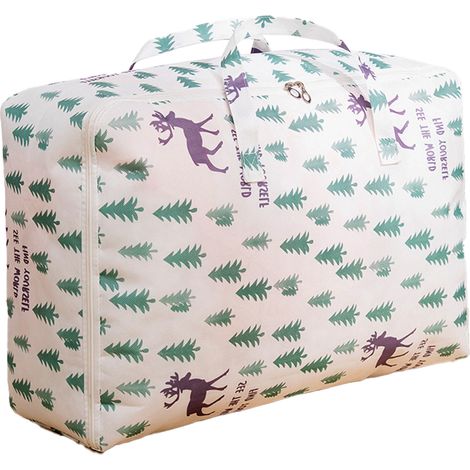 Sac De Rangement En Toile - Respirant Et Robuste - Pour Couettes Couvertures Oreillers Et Vêtements - 1 Pièce (1/5)