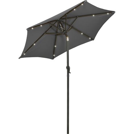 Maison Exclusive - Parasol de jardin avec lumières LED anthracite aluminium