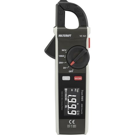 VOLTCRAFT VC-321 Stromzange kalibriert (ISO)   CAT II 600 V, CAT III 300 V Anzeige (Counts): 2000 (1/5)