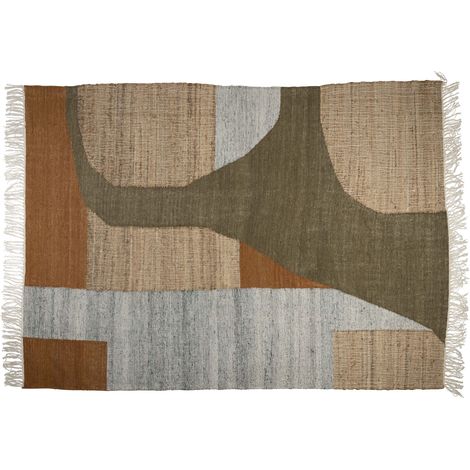 Tapis 160x230 cm en tissu mixte multicolore