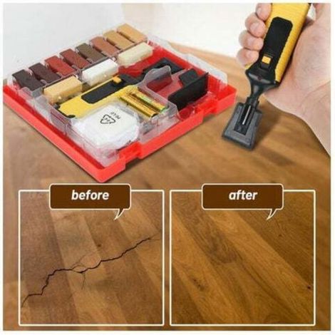Kit De Réparation Parquet - Fondoir À Cire Électrique + 11 Bâtons De Cire Pour Sol Stratifié - 1 Set (1/5)