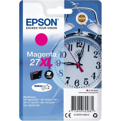 Epson Alarm clock Cartuccia Sveglia Inchiostri DURABrite Ultra 27XL Magenta (1/3)