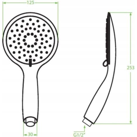 Ensemble de douche Laveo avec barre chromée, 3 jets, Fino