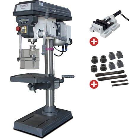 Perceuse d'établi jusque ø 25 mm CM2 750W 400V 12 vitesses + étau de perçage + jeu de boulons Optidrill D23PRO 400V PACK (1/4)