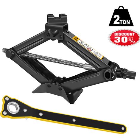 Cric à ciseaux Cric de voiture Auto Lift Pour voiture SUV MPV 2T avec clé à cliquet (1/4)
