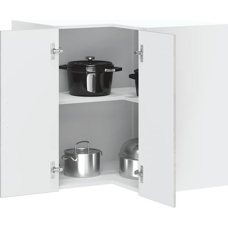Küchen-Eckhängeschrank Kalmar Betongrau Holzwerkstoff