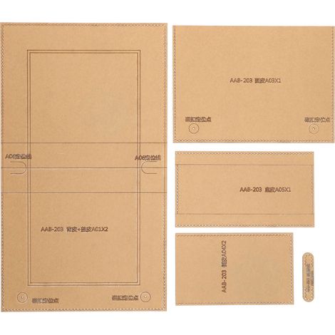 Pochoir acrylique DIY, gabarit pour motif cuir, outil de fabrication de sac bandoulière AAB-203 (1/5)