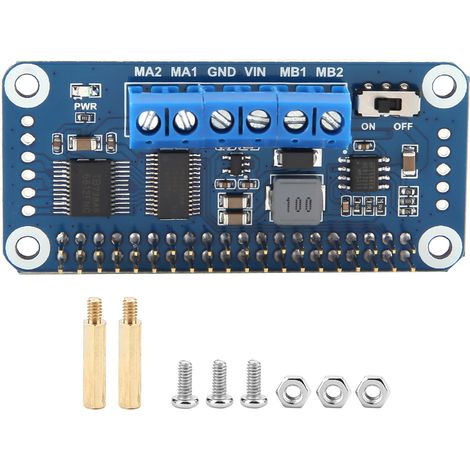 Module Pont en H Double Moteur DC 12V Pilote PWM I2C pour Raspberry Pi, Carte de Commande Bidirectionnelle 2 Canaux (1/5)