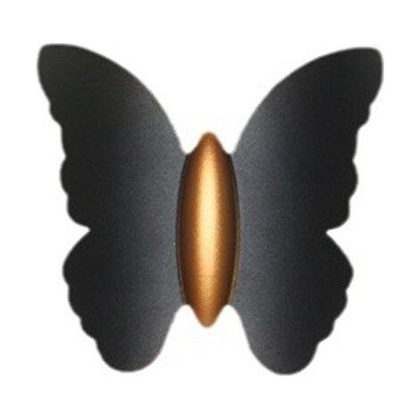 Applique Murale D'Extérieur Étanche, Applique Murale à Papillons, Escalier Moderne Minimaliste, Applique Murale de Couloir, Noir (1/4)