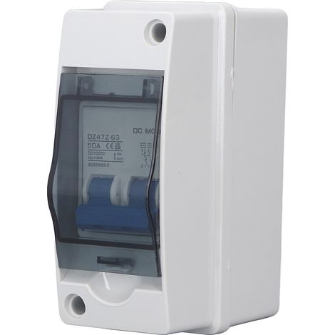 Disjoncteur miniature CC avec boîte de distribution IP65 4000 A, interrupteur sectionneur CC étanche 1000 V 50 A (1/5)