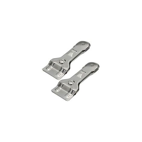 Raspador de vidrio - especialmente diseñado para vitrocerámica y placas de inducción de acero inoxidable, 2 piezas (60009: una hoja raspadora) - Crezuo