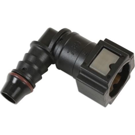 Raccord de tuyau coudé 7.89 x 8 mm – Nylon PA12 – Pression de travail 5 bars – Pour durites 8 mm et 7.5 mm – Connect
