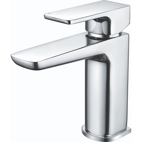 RAK Moon Mini Mono Basin Mixer Tap with Clicker Waste - Chrome (1/3)