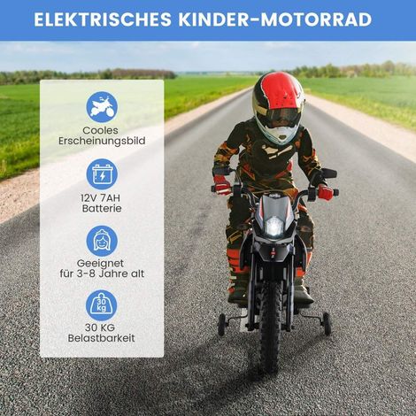 Elektrisches kindermotorrad mit stutzradern musik 12 v batterie