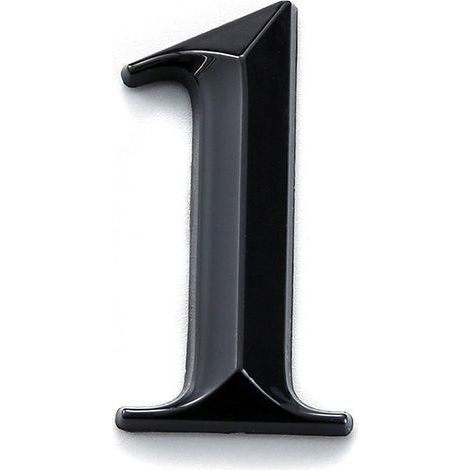 3D sticker for house number, mailbox sign (black, number 1)High quality enhances quality of life. (1/5)