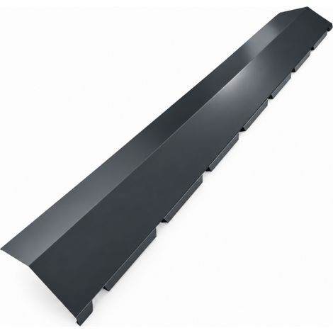 Colmo dentellato 2,1 m 180x180 mm per lastre grecate in acciaio 900/25 - Grigio antracite RAL 7016