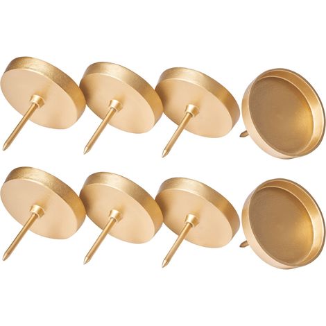 8x Novaliv Kerzenständer Kerzenpick, Kerzenpin, Kerzenhalter, 8x Flach 9 cm Gold (1/5)