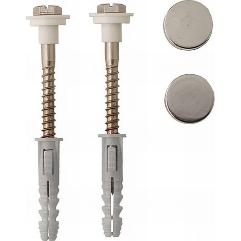 Kit fixation WC/bidet, tête hexagonale fendue - 6 x 80 mm - SCELL-IT - FS60050