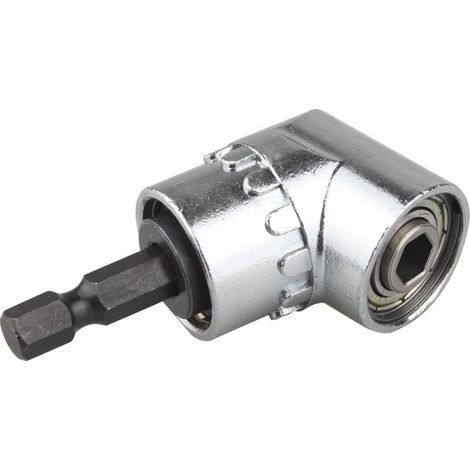 Ersandy Drills Winkeladapter für Elektroschrauber mit magnetischem Schnellwechsel-Bithalter, 1/4 Zoll, 6,35 mm, rostfreier Sechskant (Winkel 105°) (1/4)