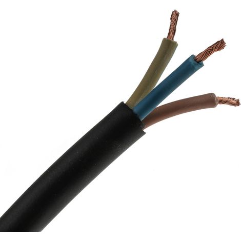 Câble d'alimentation RS PRO 3G2,5 mm², gaine CPE Noir, 100m ( Prix pour Bobine de 100 Mètres ) (1/3)