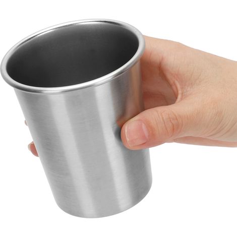 Tasse à bière portable en acier inoxydable 304 antidérapante pour maison et extérieur (230ml)