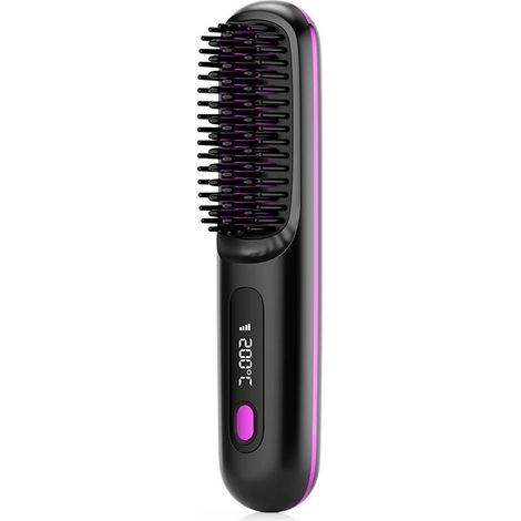 [JAMAIS UTILISÉ] Lisseur à cheveux portable, rechargeable et sans fil, mini peigne lissant, lisseur de voyage portable (noir)