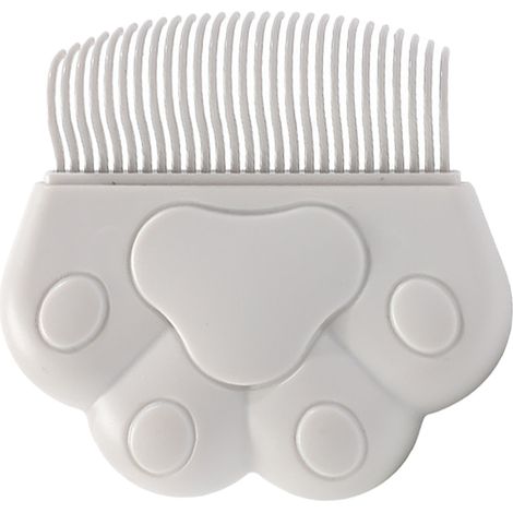 1 peigne de toilettage pour chat, forme coquillage, ABS, pour poils courts, démêlage indolore, massage doux (1/5)