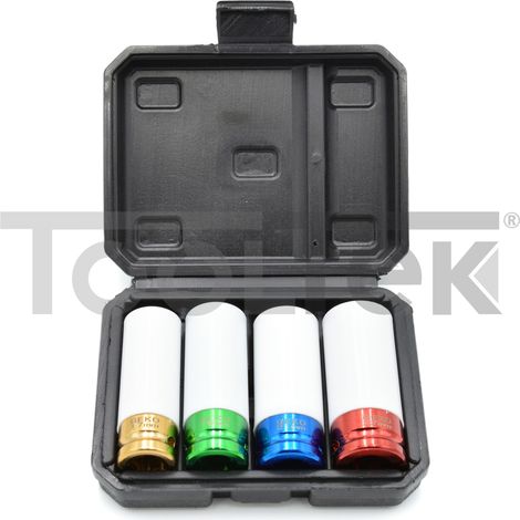 GEKO G10511 BUSSOLE PER CERCHI IN LEGA CERCHIONI 4 PEZZI 17,19,21,22mm (1/4)