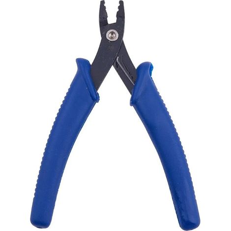Pinze per gioielli in acciaio, pinze per crimpare perline, blu reale, 130x95 mm (1/5)