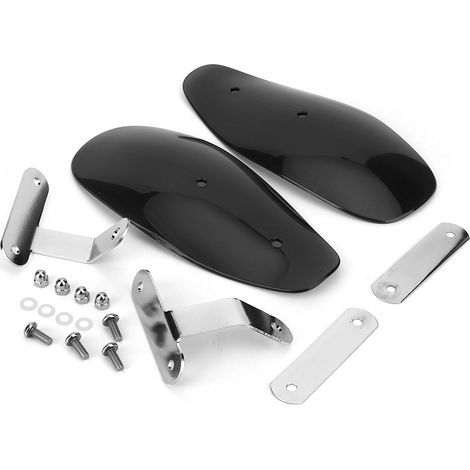 AKLOSIPY Gardiens de Moto Universel de 10 Mm Protecteur de Déflecteur de Vent pour - Design élégant et Une Installation Facile (Black) (1/5)