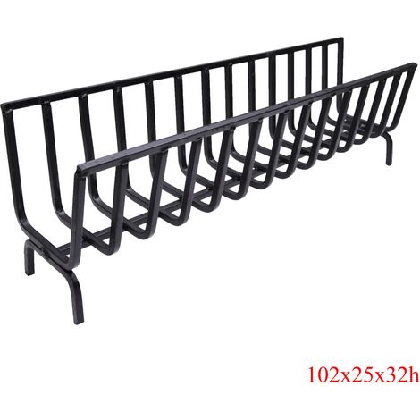 Bucialegna portalegna braciere in ferro per camino e barbecue scegli la misura : 102x25x32h cm