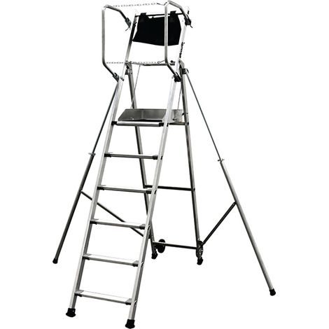 Escabeau PIRL 6 marches - Hauteur max. de travail 3.50m - 18-136