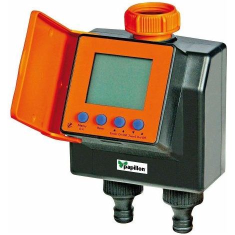 PROGRAMMATORE BIZONA IRRIGAZIONE DIGITALE CON VALVOLA SOLENOIDE PAPILLON (1/2)