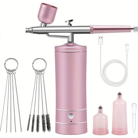 Kit d'aérographe rechargeable par USB : Compresseur portable, polyvalent et sûr pour créations manuelles, tatouages, décoration de gâteaux et plus (1/5)