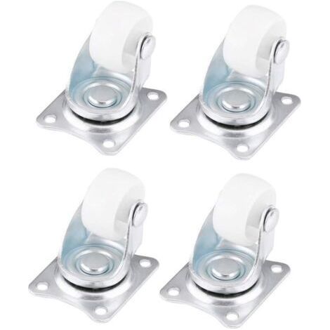 4pcs Universal Swivel Casters, 25mm Swivel Wheels, Heavy Duty Caster Quiet Wheels for Chairs, Small Carts, Suitcases (1/5)