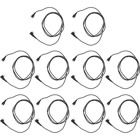 10 pièces câble amplificateur son 2 broches résistant à la chaleur pour aides auditives, transmission audio claire, fil noir (1/5)