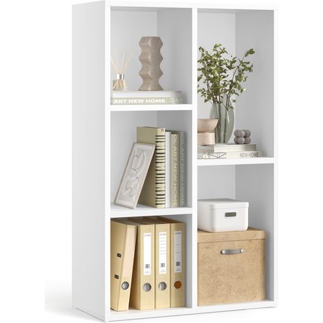 Bibliothèque en Bois, Étagère de Rangement, 50 x 24 x 80 cm (1/5)
